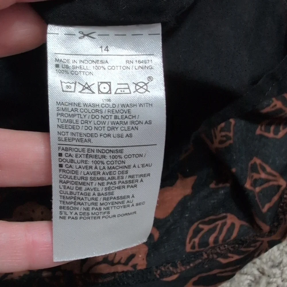Janie and Jack‎ Tiered Sundress Black Brown Floral Girl's Size 14